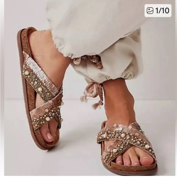 NWOT Free People Moon Child Sandals - Picture 2 of 16